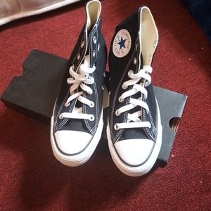 Converse All Star M9160 Black Hi Top Size Men 5/Women 7 Brand New With Box